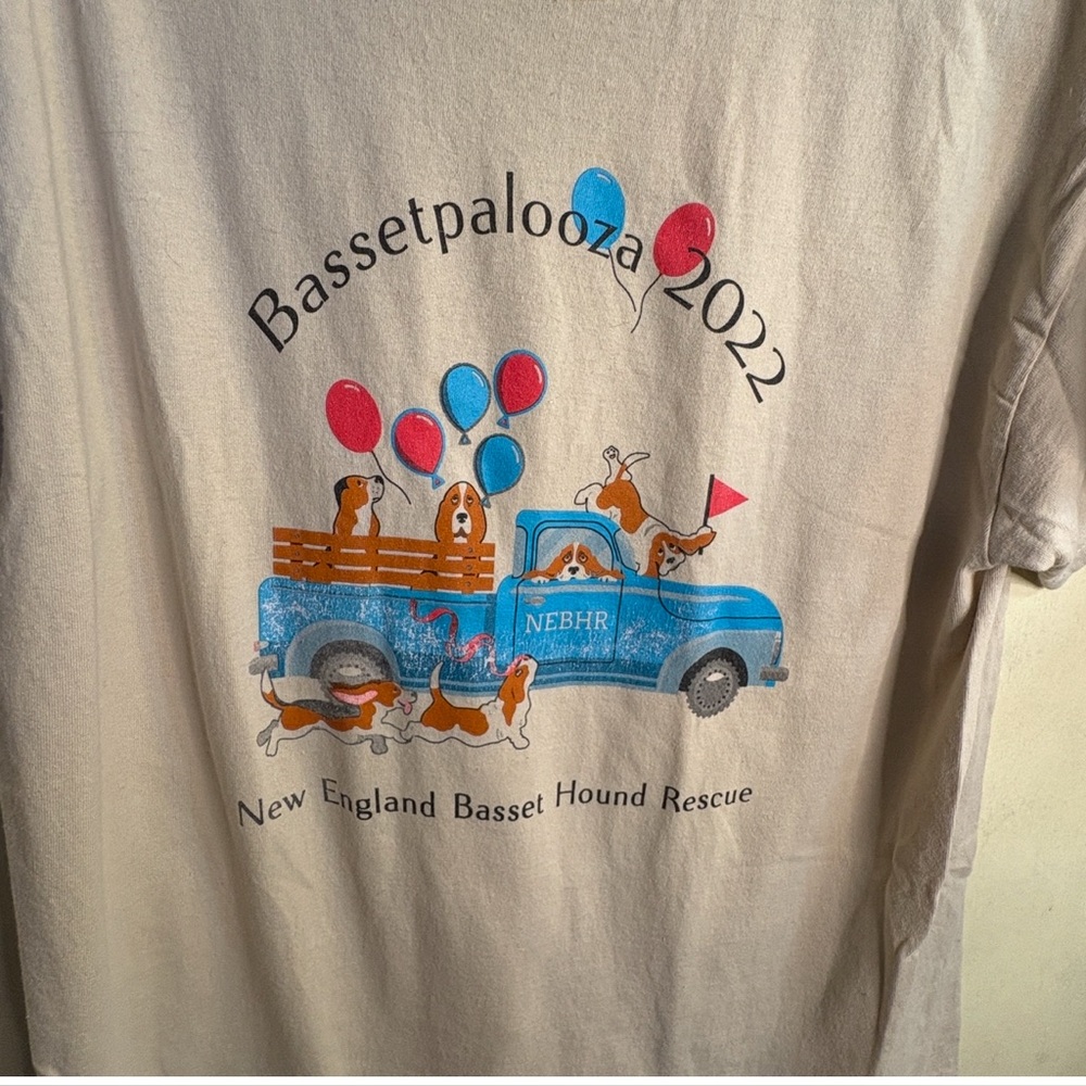 Basset Hound Dog Graphic T-Shirt Basset Palooza 2022 Large Gildan